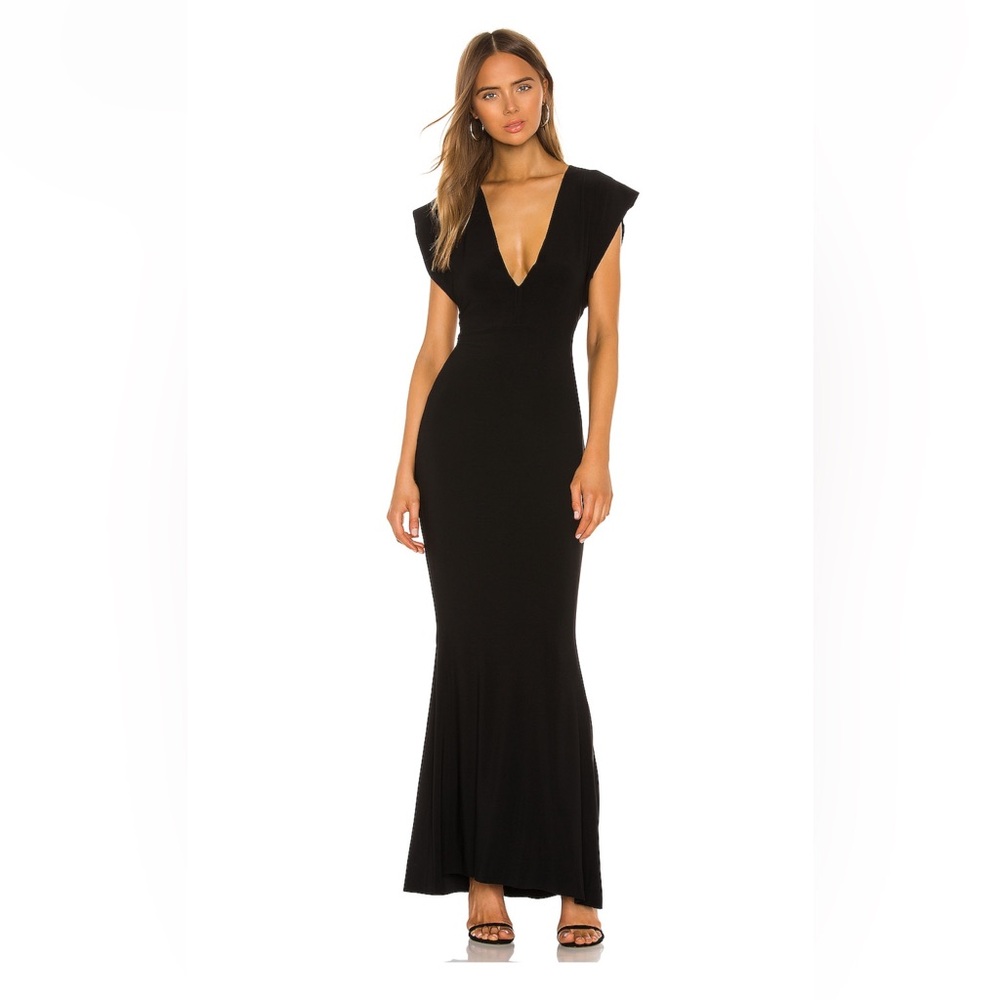 Norma Kamali rectangle gown in black